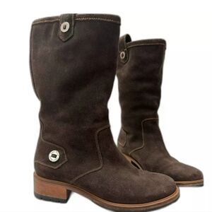 COLE HAAN SUEDE BOOTS 7.5 faux fur